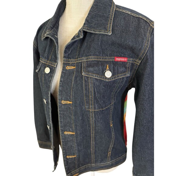 Vintage‎ Guess Jeans Aztec Jean Jacket Dark Wash Size Medium (12/14) Y2K - Picture 3 of 6